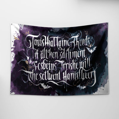 Halloween Typography based Halloween quotes Wall Tapestry