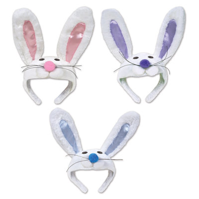 Plush Bunny Headbands - Pack of 12