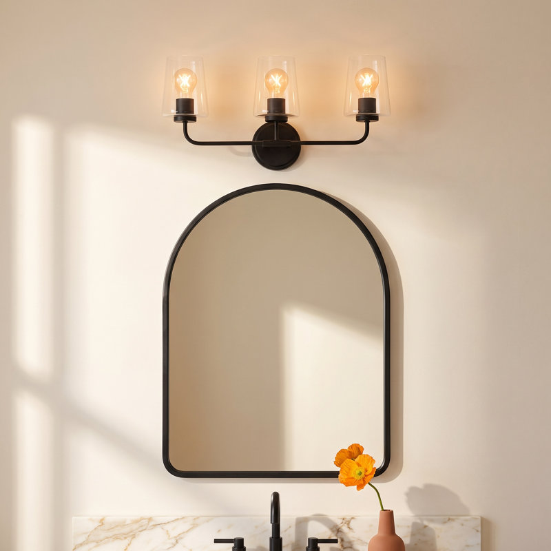 Verbena 3 - Light Dimmable Vanity Light, Black
