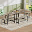 Ensemble de table de salle à manger extensible, table de cuisine avec 2 bancs, 2 tabourets-129598261-129598257-129598255