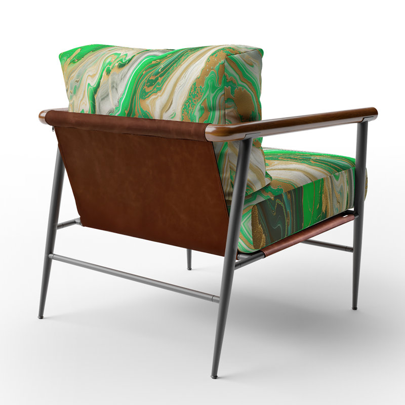Chaise avec accoudoirs rembourrée Frode, Noir, noir, noir, noir