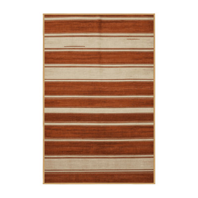 Tapis rayé lavable crème crème