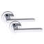 1 Pair Leon Design Classic Door Handles Set in Polished Chrome with Spindle and Fixings-620426877-620426879