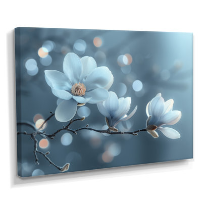 Impression d'art mural blanc blanc gris Nirvana Magnolias Photo II - Magnolias