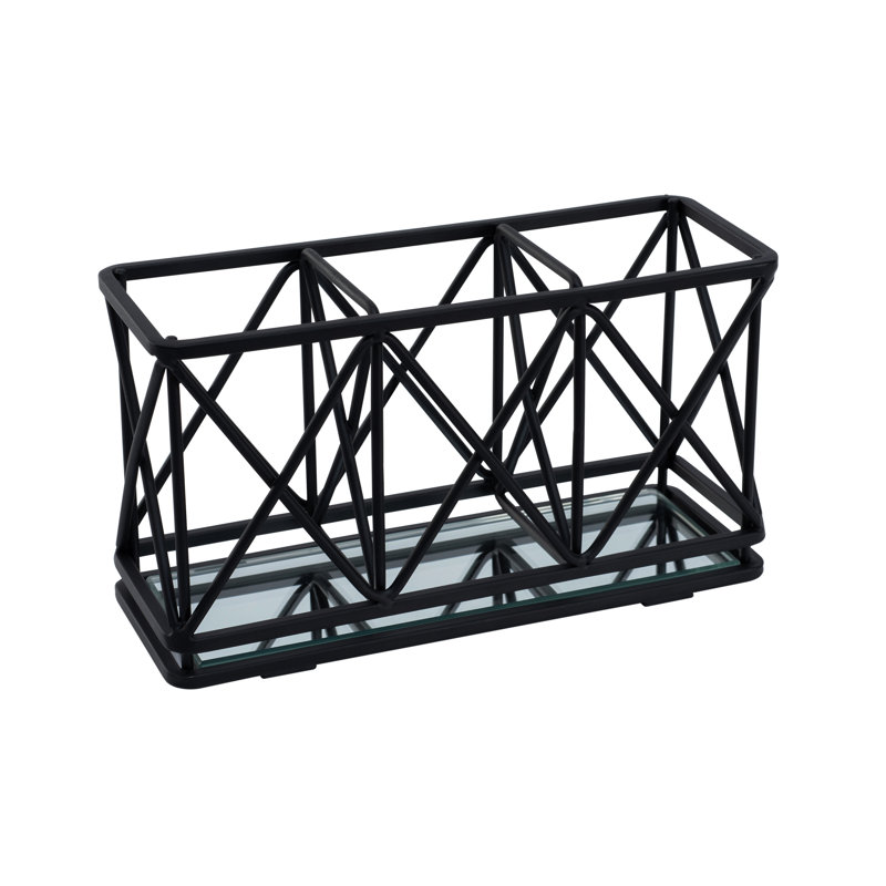 Chipper Metal 3 Compartment Makeup Organizer