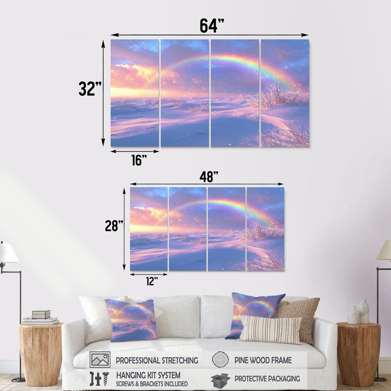 Bhadra - Art mural - Ensemble de décoration Wal, 4, 28" H x 48" W