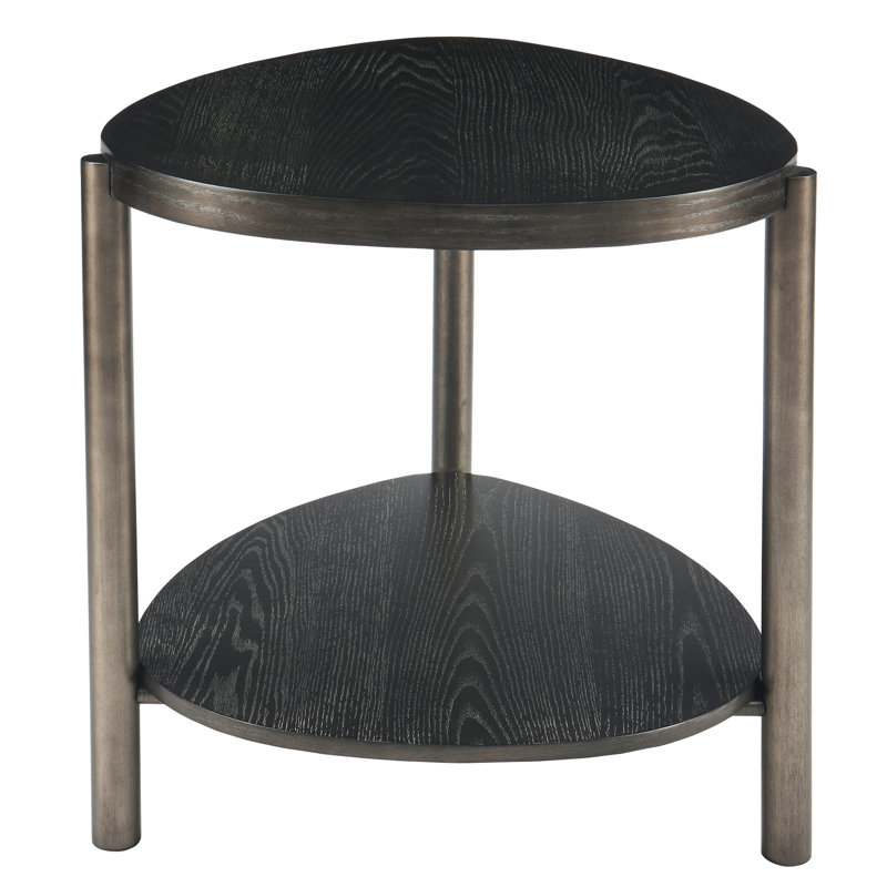 Water Drop-Shaped End Table, Iron Black
