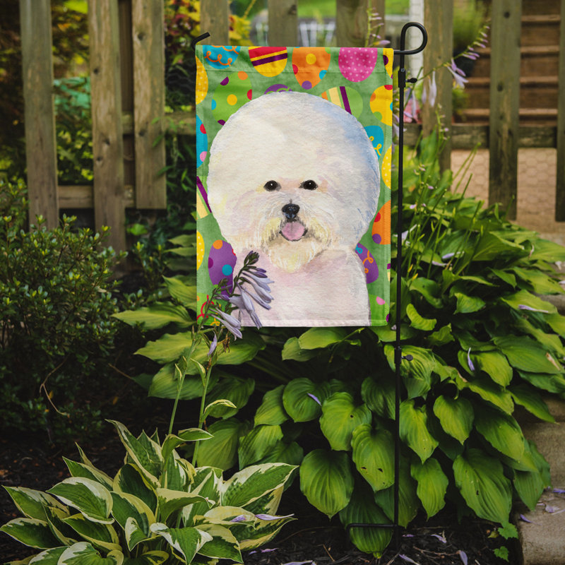 Drapeau de jardin Atara, Bichon frisé (blanc)