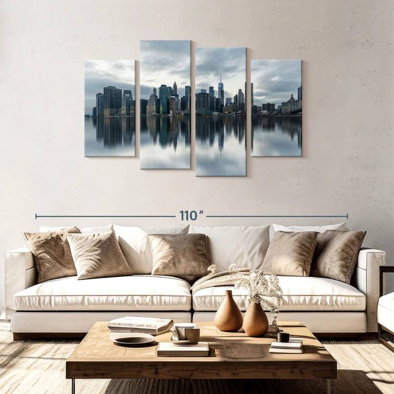 Sireci New York Skyline Reflection, 48" H x 75" W