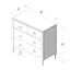 Commode 4 tiroirs Charlotte, lin blanc-388785933