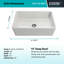 Évier de cuisine 30 po Crestwood Fireclay-71593200