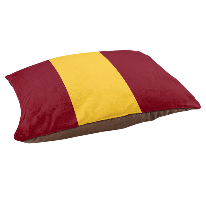 Coussin Ohio Football, Moyen (l 28 po x P 18 po x H 6 po), Marron / jaune / marron