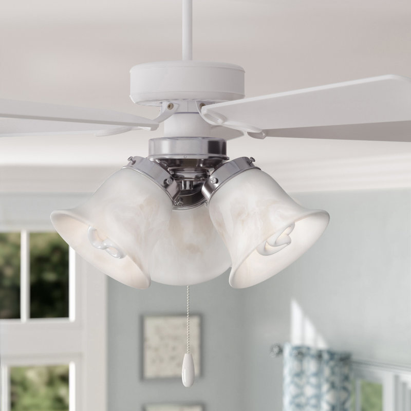 Ventilateur de plafond 3 lumières, Nickel