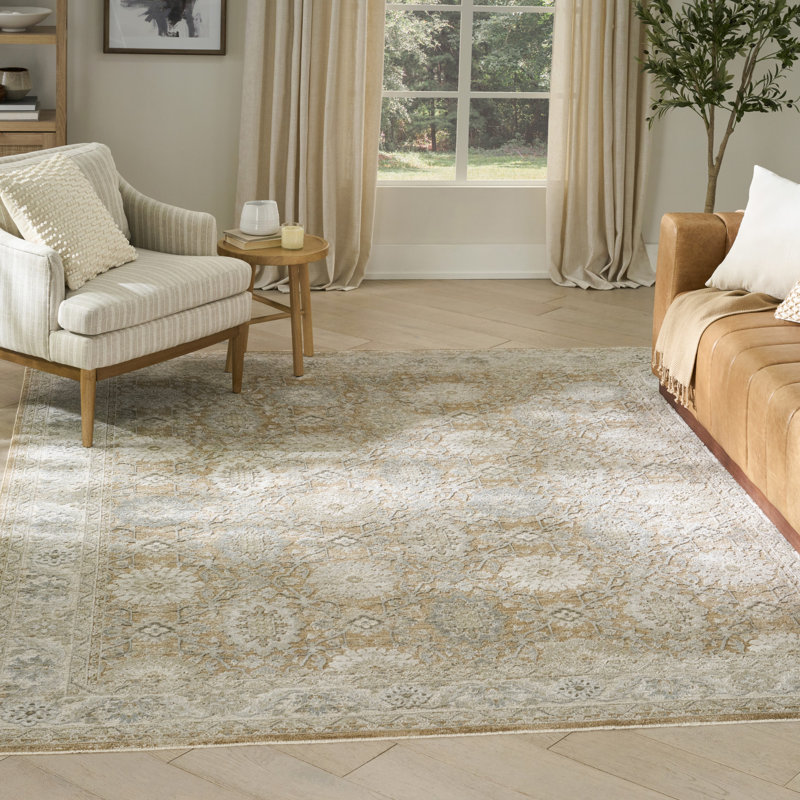 Greenes 5'3" x 7'10" Mocha Vintage Indoor Rug, Rectangle 5'3" x 7'10"