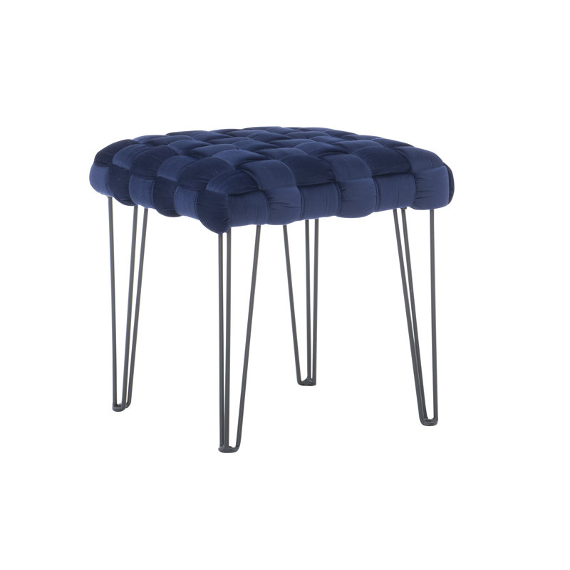 Tabouret d'appoint en velours de 18 po de haut Hellman, Marine
