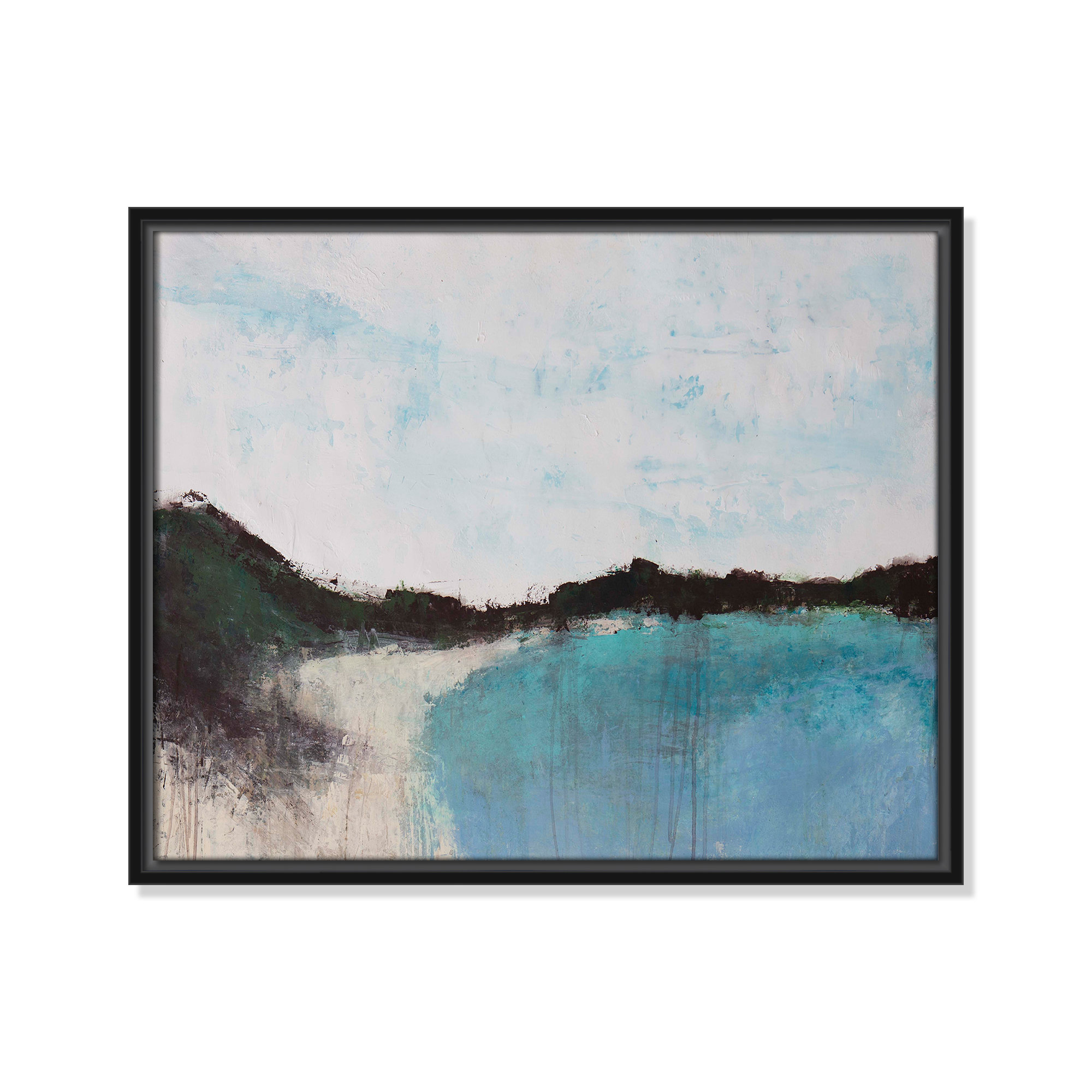 Mountainside Lakeview III by Filippo Ioco, Black Framed, 17.5'' H x 21.5'' W x 2'' D