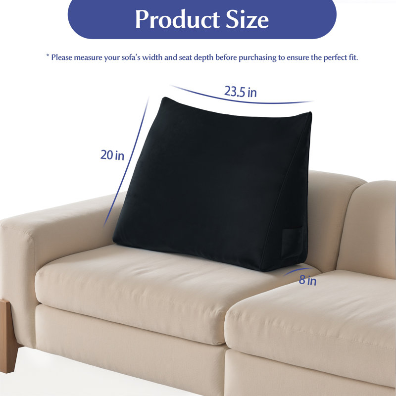 Coussin décoratif en velours (100% coton), Noir