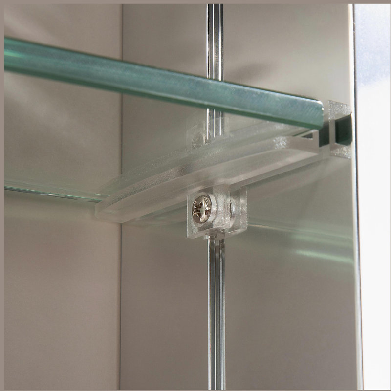 Armoire à pharmacie avec miroir à fixation en surface ou encastré en aluminium