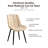 Seferina Leather Dining Chairs Set of 2 – Modern Upholstered Kitchen Side Chairs with Sturdy Metal Legs, Mid-Century Design for Dining Room, Restaurant & Office-1977144556