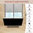 KDK HOME 67" Freestanding Soaking Tub Black Acrylic Bathtub