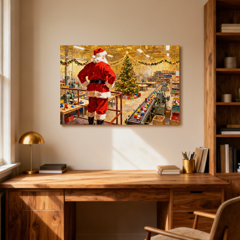 Usine de jouets d'arbre de Noël, H 16 po x l 24 po