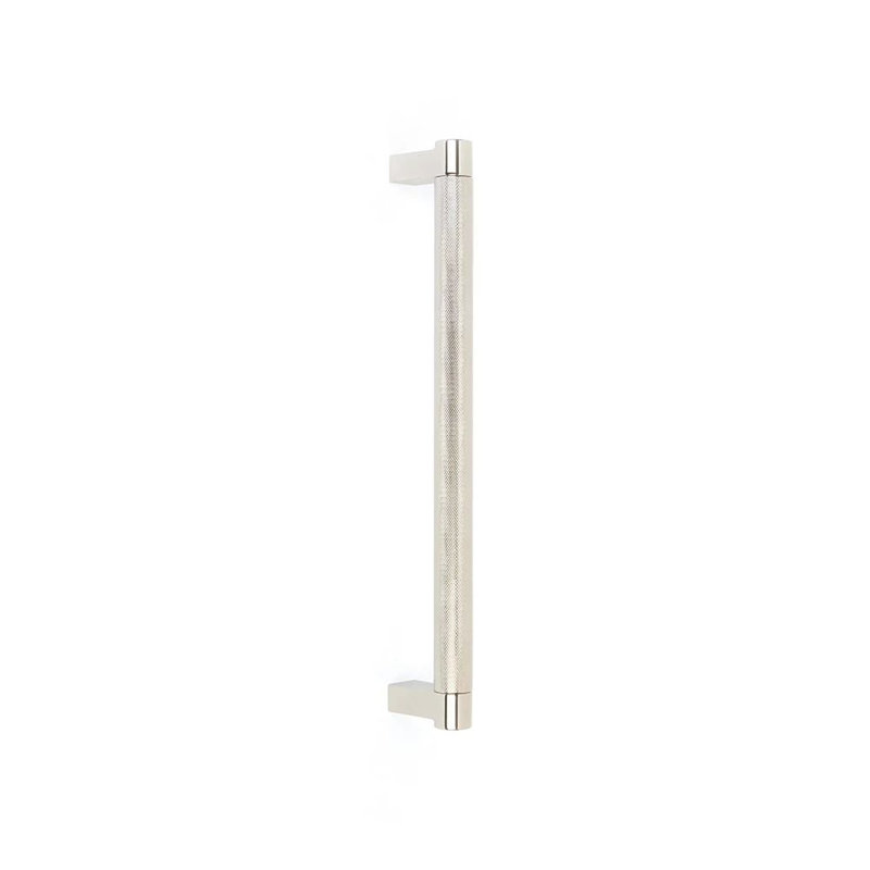 Emtek Select Appliance Pull Rectangular Stem & Knurled Bar, (GBTB), Polished Nickel, 18"