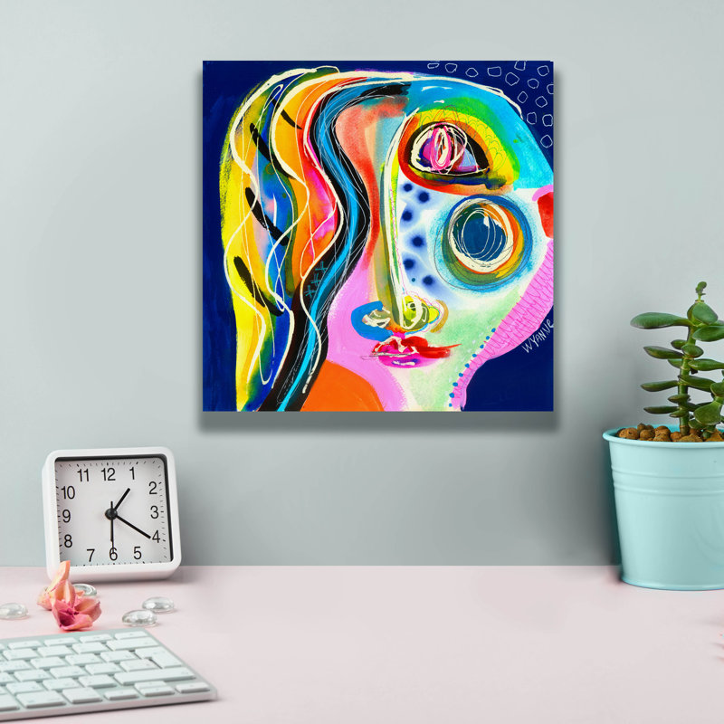 «She Surprise Herself» par Wyanne, art mural sur toile, 37 po x 37 po, H 12 po x l 12 po x P 0,75 po