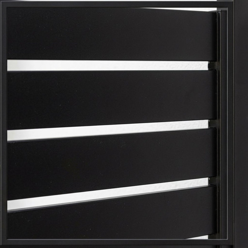 6ft High Aluminium Slatted Fence Kit with 100mm Slats - Modern Garden Fencing (Black & Anthracite Grey), Black