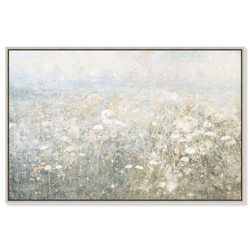 Meadow Veil Canvas Floral & Botanical Print by Oliver Gal, Black Frame, 15 x 10, 17"H x 25"W, Silver Frame