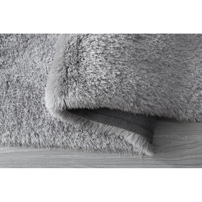 Tapis argenté à poils longs Selsey, Rectangle 9 pi x 12 pi
