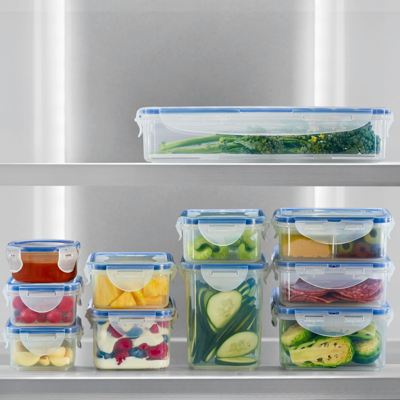 Clear BPA-Free Plastic Food Storage Jar Set, 10 Piece