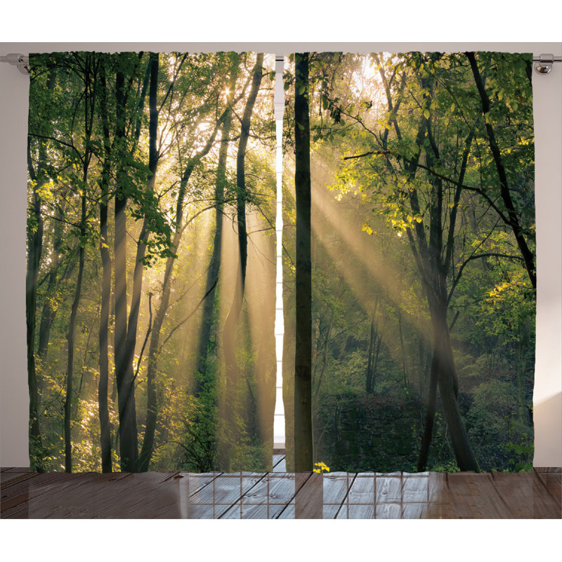 Semi-Sheer Rod Pocket Curtain Panels, 54" W x 84" L
