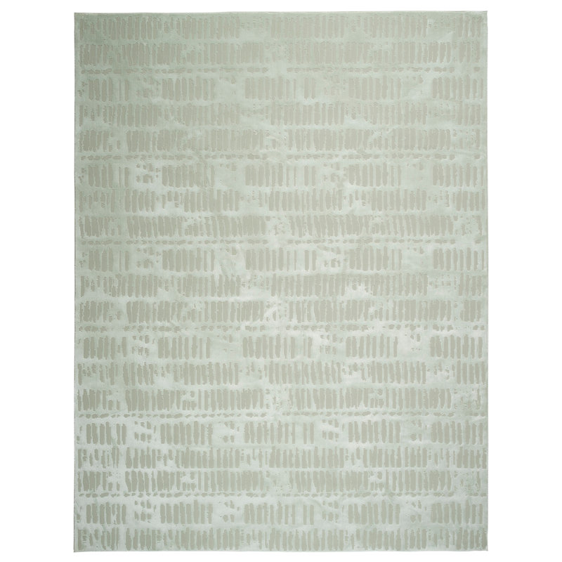 Shell Washable Rug, Rectangle 9'2" x 12'2", Sage Green