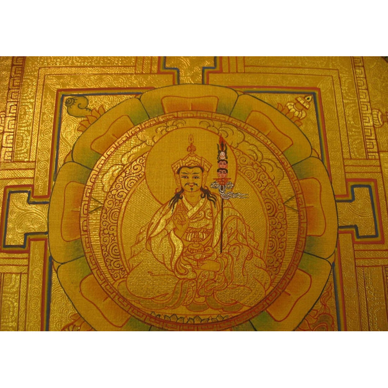 Gourou Padmasambhava Mandala Thangka (Thangka sans brocart)