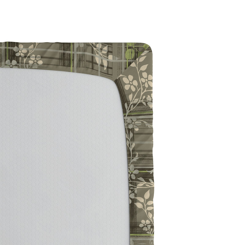 Drap-housse écossais à motif floral Ambesonne
