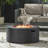 32" Round Iron Propane Fire Pit – 40,000 BTU, Dark Grey