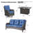 Deb 4-Pieces Outdoor PE Wicker Patio Conversation Set with Fire Pit and Cushions-151035223-151035220