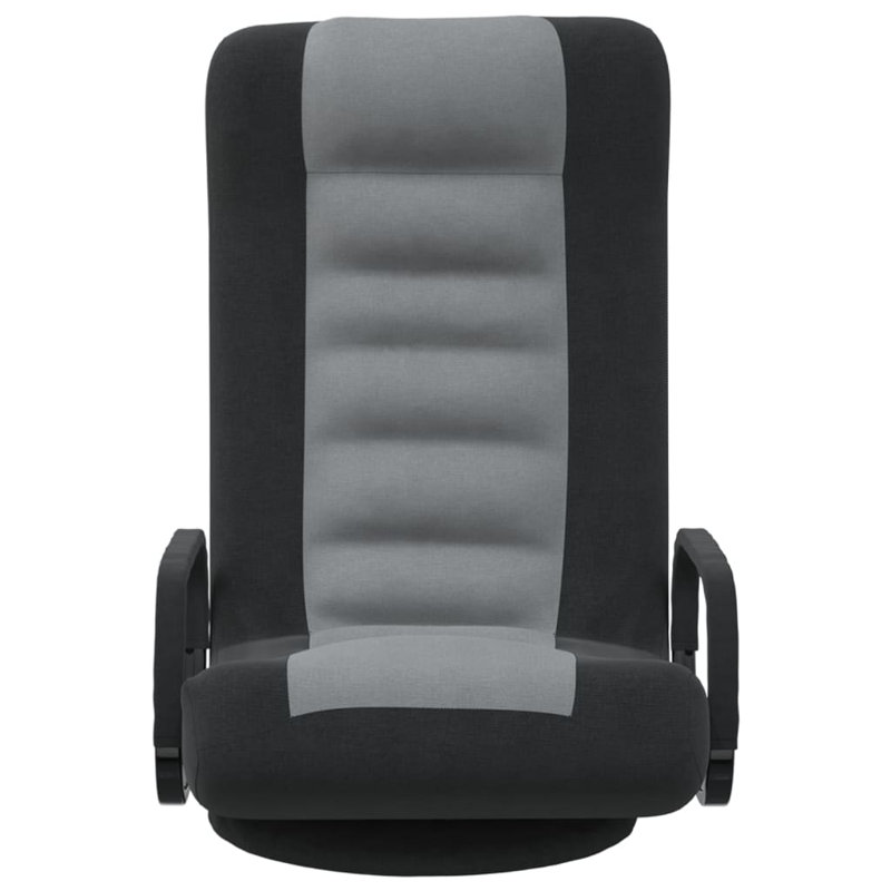 Trule Senecal Swiveling Floor Game Chair, Black/Light Gray