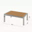 Table basse d'extérieur en aluminium Bugarin