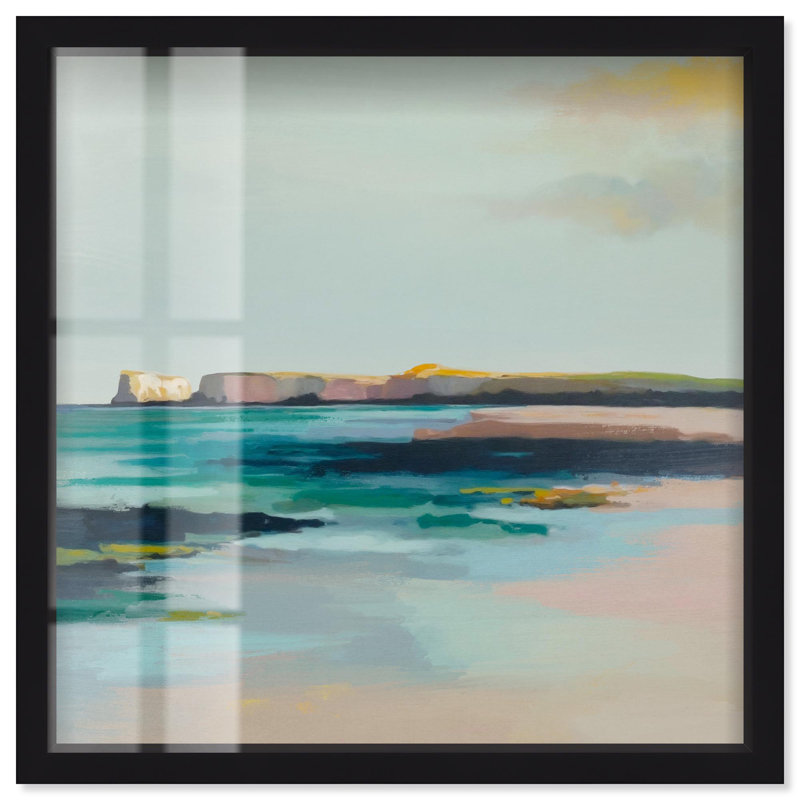«Coastal Views» par Art Remedy, 13" H x 13" W, Noir