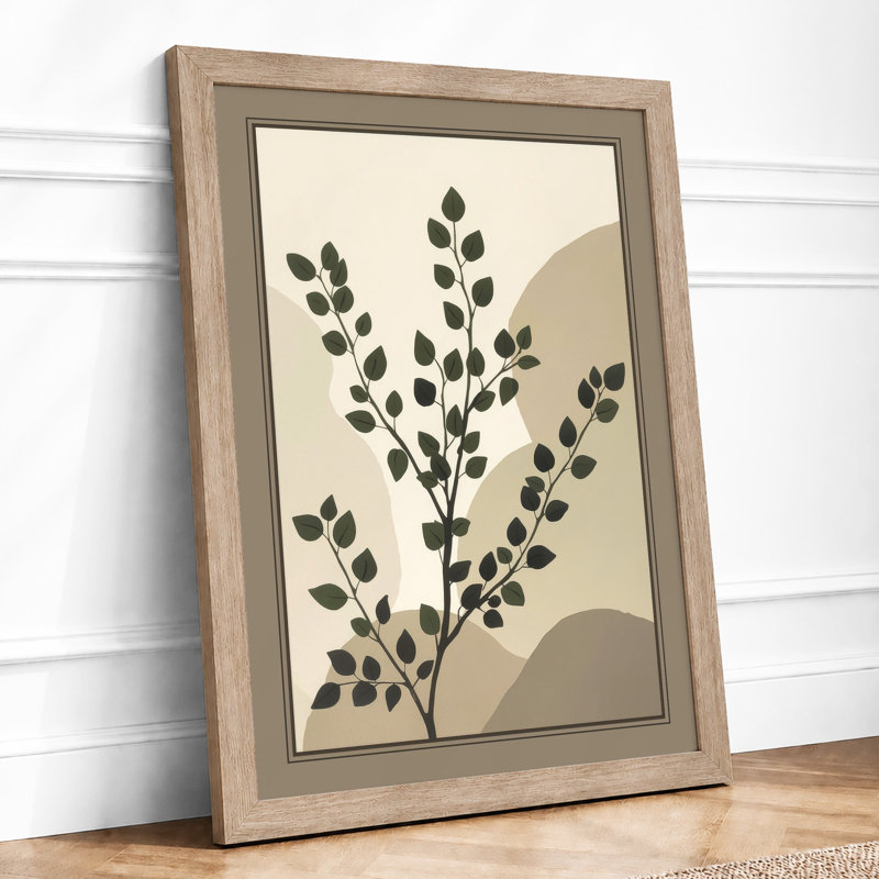 Forms Botanical - Framed Print, A1 - 84.1 x 59.4 cm, Oak