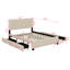 Grand lit plateforme avec lit gigogne simple TG et 2 tiroirs de rangement, lit tapissier en velours avec tête de lit pour enfants, adolescents, adultes-1713126152