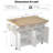 55.5" Fluted Kitchen Island with 2 Drop Leaf, Kitchen Storage Cart with Power Outlet, 4 Doors, Spice rack, Rolling Island Table with Wood-grain Top, Curved Edge for Kitchen, Dining Room,White-1274085310
