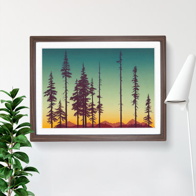 Ethereal Pine Tree Forest - Framed Print
