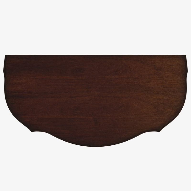 Ashby Demilune Console Table with Storage, Dark Cherry