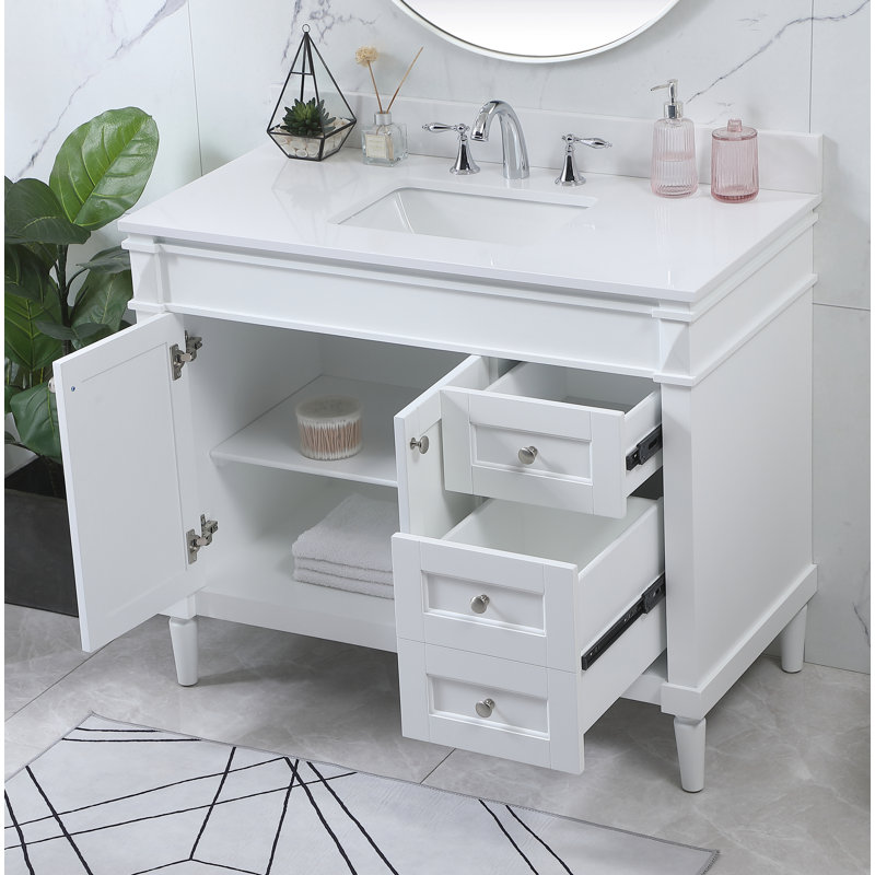 Ensemble de meuble-lavabo simple 42 po Readington, Blanc, 42"