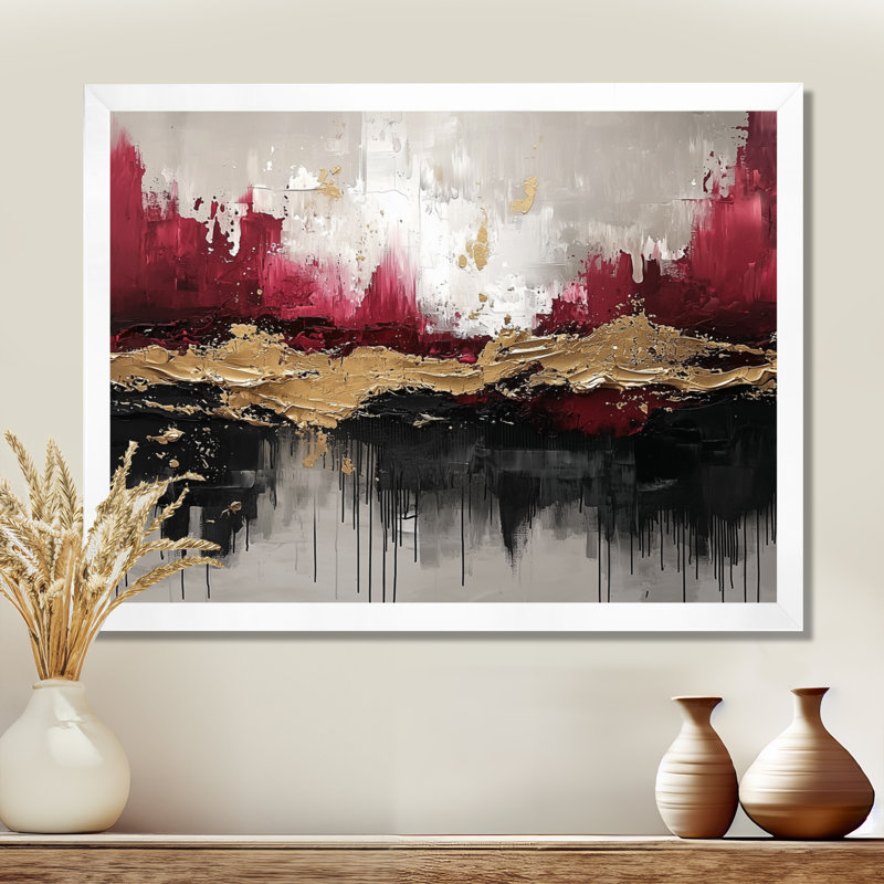 Nowshin - Abstract Wall Art, Reproduction encadrée d'une seule photo, H 12 po x l 20 po, Blanc