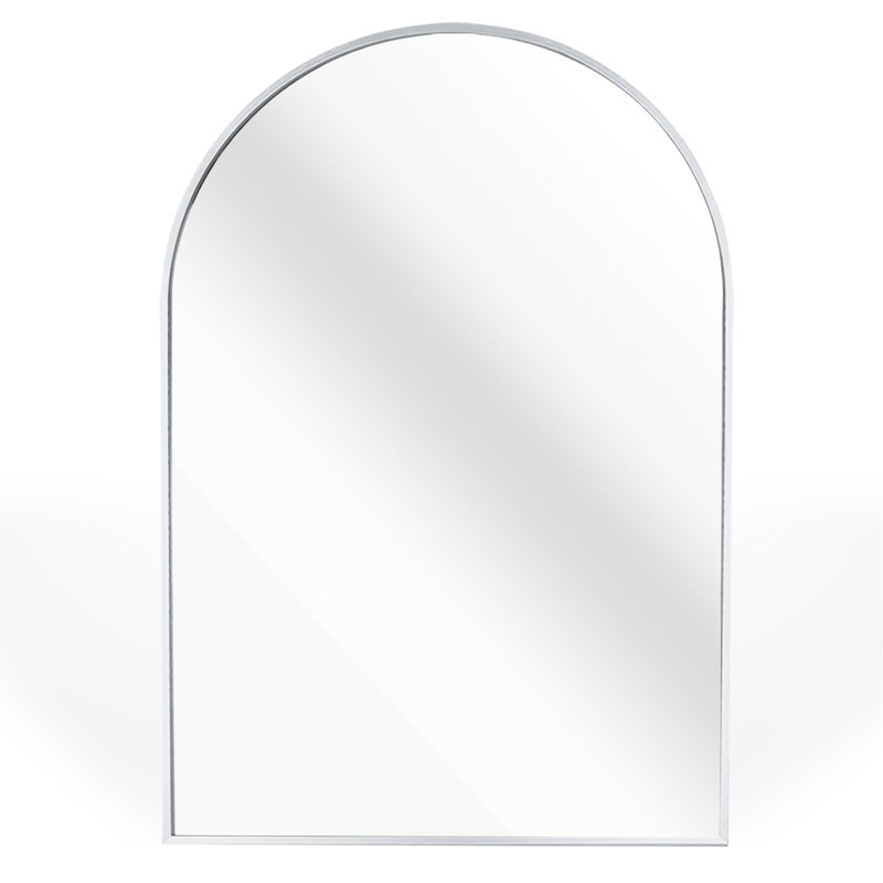 Miroir mural de salle de bain Malpress, Argent argent, Arche, 30" x 40"