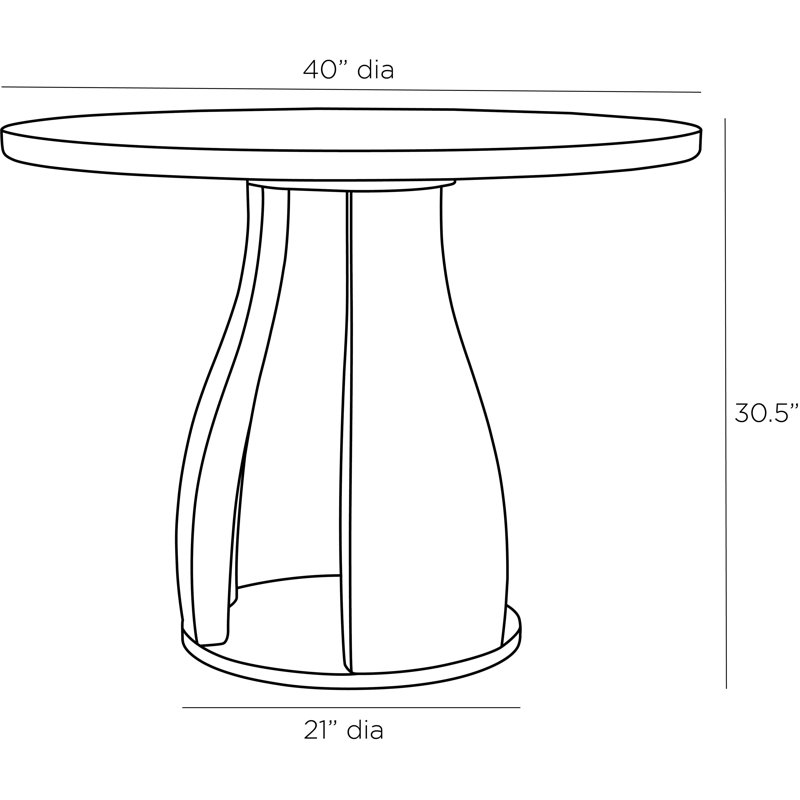 Samara Round Mahogany Wood Dining Table