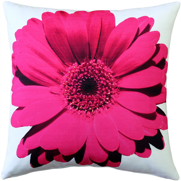Bold Floral Reversible Throw Pillow, Pink